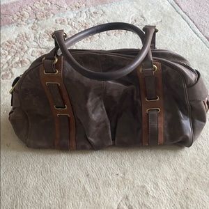 Large leather bag 2 tone